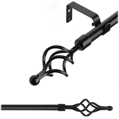 Barrote Cortina Extensible 1 A 2 M Soporte Espiral Barrote Cortina Extensible 1 A 2 M Soporte Espiral