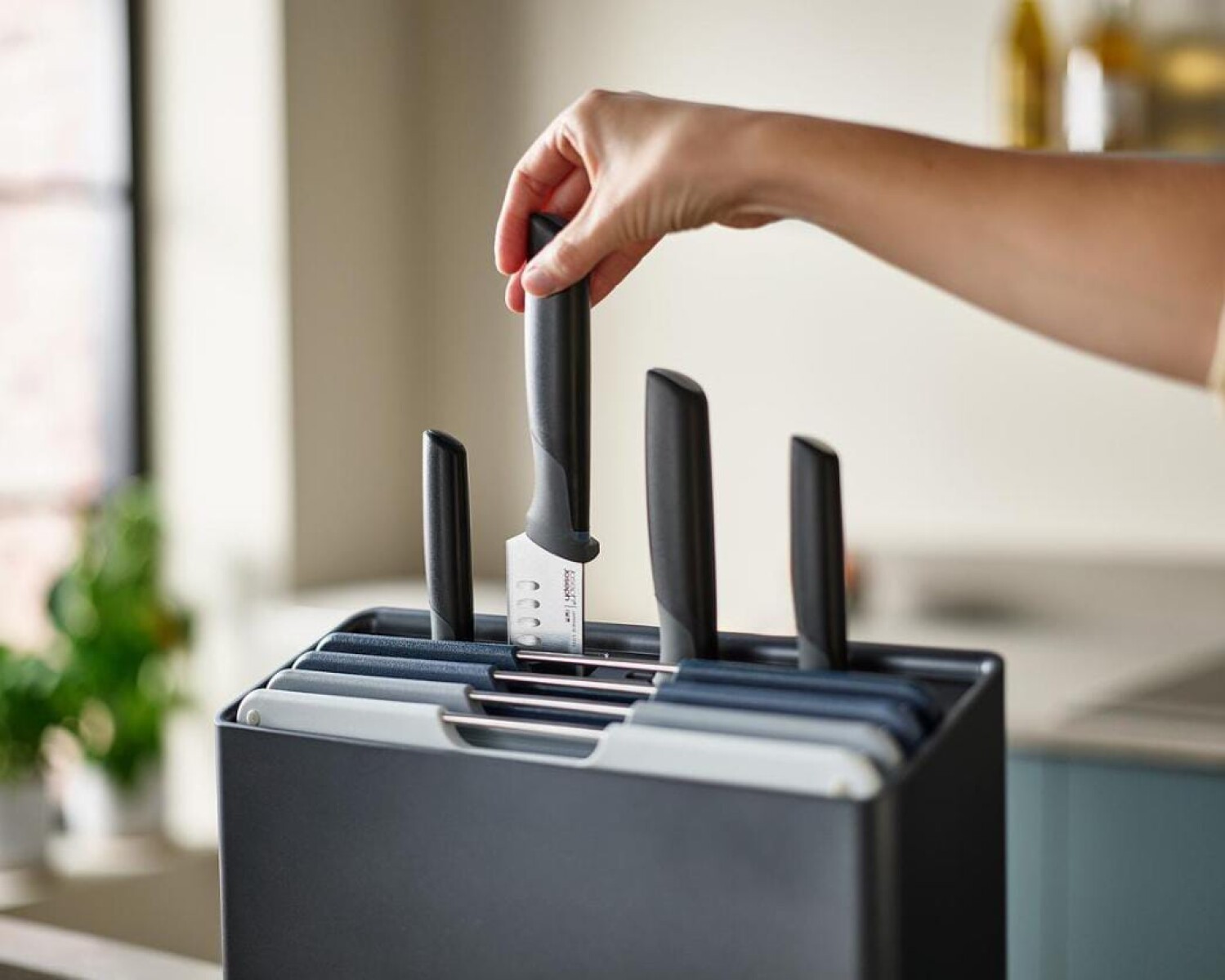 Tablas de cortar + Cuchillos Set Folio Plus 8 piezas Joseph Joseph 