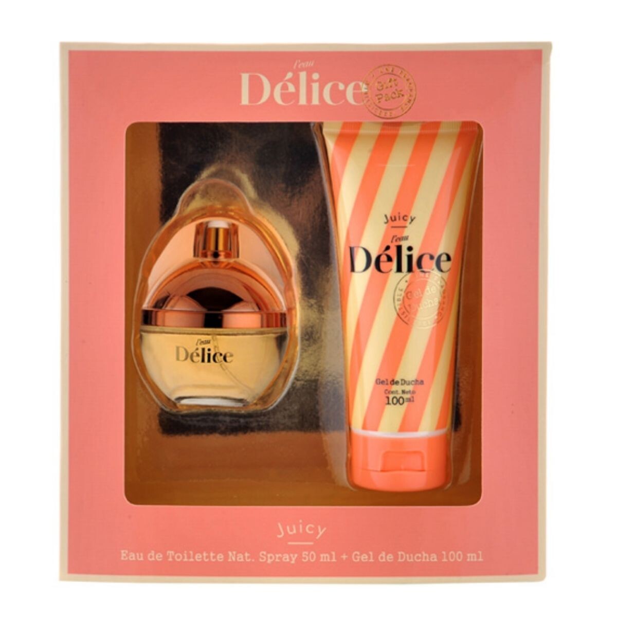 Perfume Délice Juicy EDT Spray 50 ML + Gel de Ducha 100 ML 