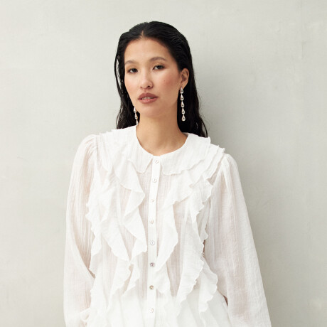 CAMISA FLORICA Blanco