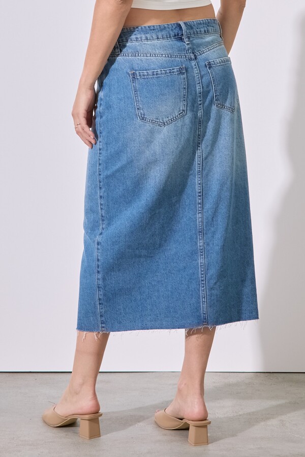 Falda Midi Denim JEAN