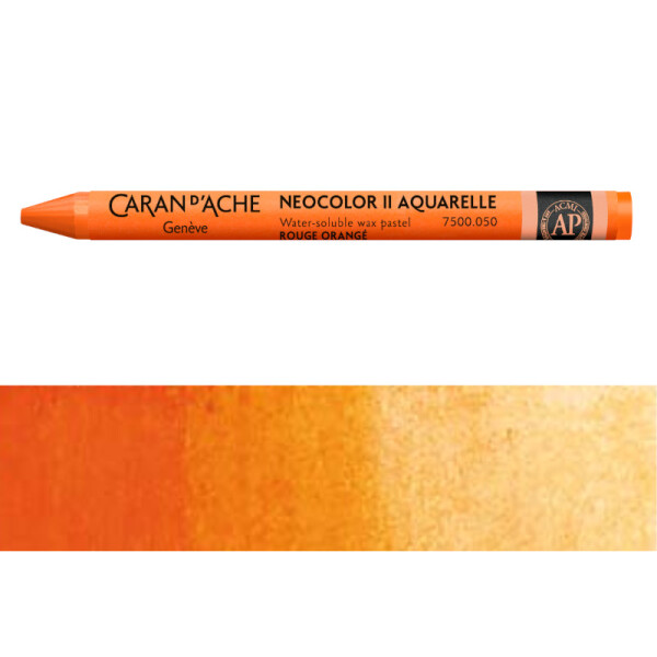 Pastel Neocolor Acuarelle Caran d'Ache Tonos Naranjas