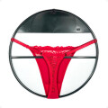 Tanga Colaless Ajustable De Encaje Vino