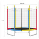 Cama Elástica Infantil Multicolor Con Red De Seguridad Azul