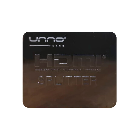Unno - Splitter HDMI 2 Puertos HB1204BK - 1 Entrada / 2 Salidas. 4K X 2K (3840 X 2160) a 30 Hz. 001