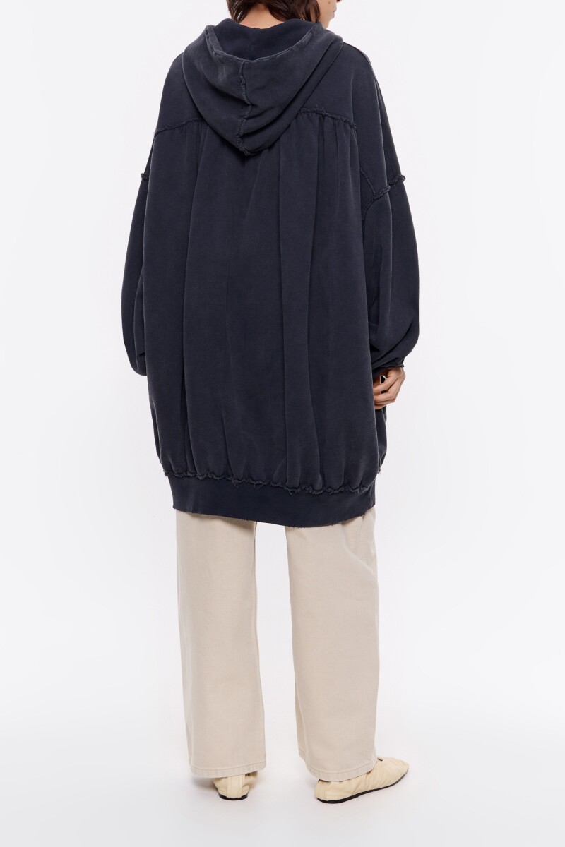 SUDADERA OVERSIZE LOGO Negro