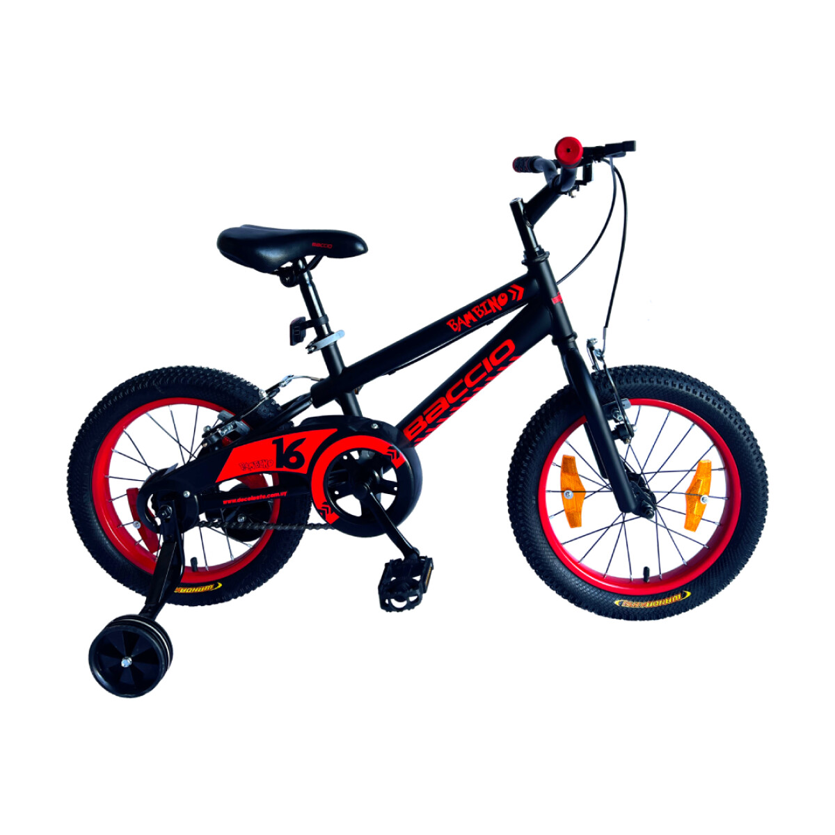 Bicicleta para niños Baccio rodado 16 Bambino - Negro/Rojo 