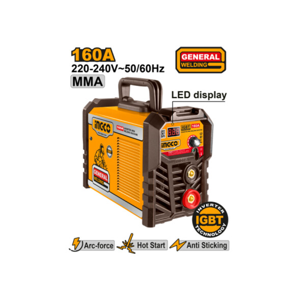 Soldadora inverter 160A MMA LED IGBT ING0952