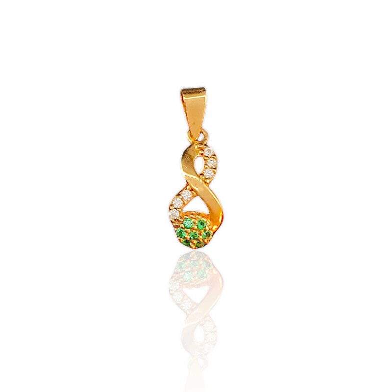 Dije Infinito-Oro bajo-Piedra Zirconia-CP8518 Conpiedra