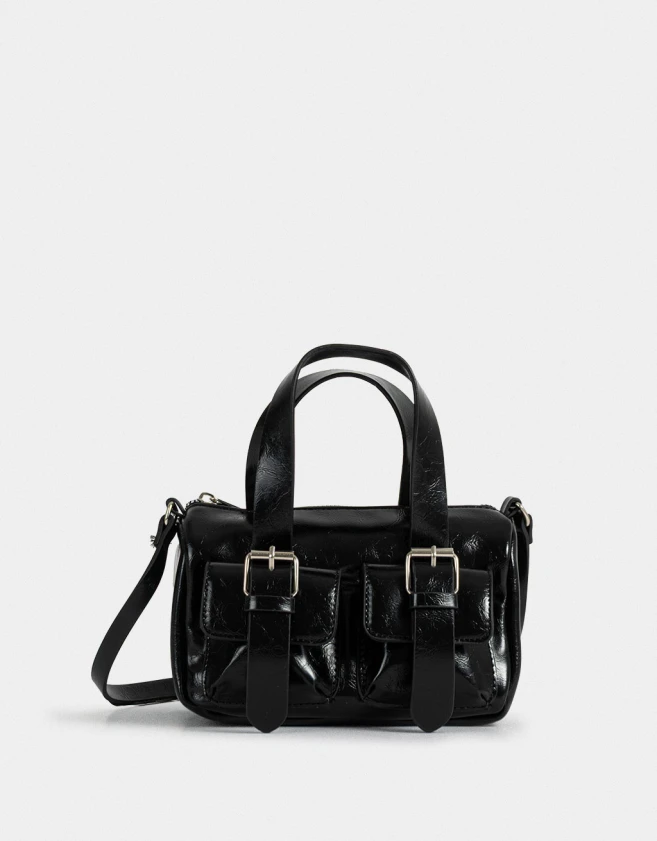 Bowling Noche Carteras Bowling Con Hebillas - Negro