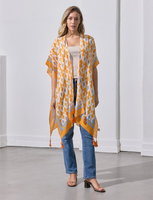 Kimono Printed ANARANJADO/MULTI