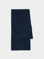 Bufanda Con Canalada Lisa azul-marino