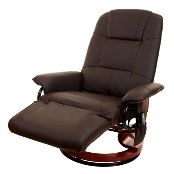 Sillón Ejecutivo Masaje Calefacción Apoyapies Cuerina MARRON