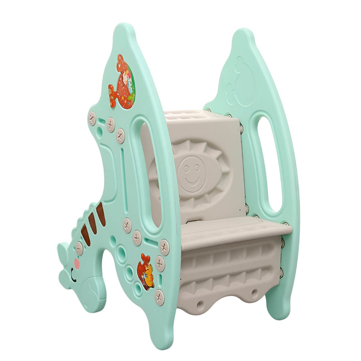 Caballito Balancín Mecedor Tobogán Plástico P/ Niño Celeste — El