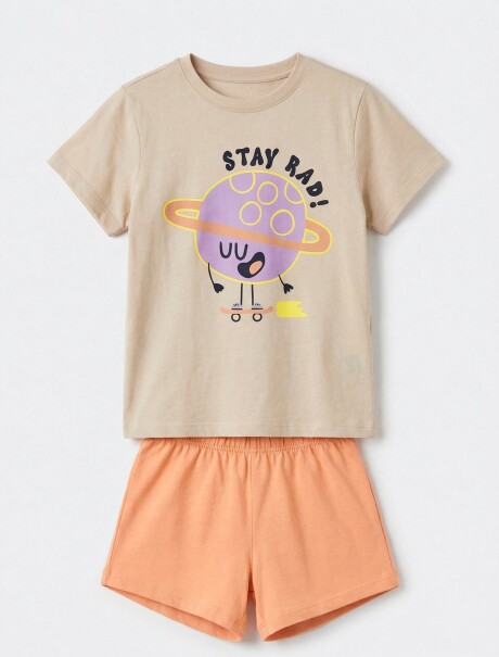 PIJAMA INFANTIL NARANJA