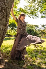 FALDA ALGODON ANDINN CAMEL