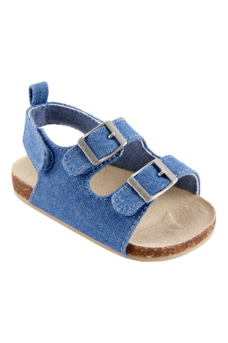 Sandalias de bebé, con velcro, chambray Sin color