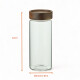Recipiente Borosilicato Tapa De Madera 800 Ml Sin Color