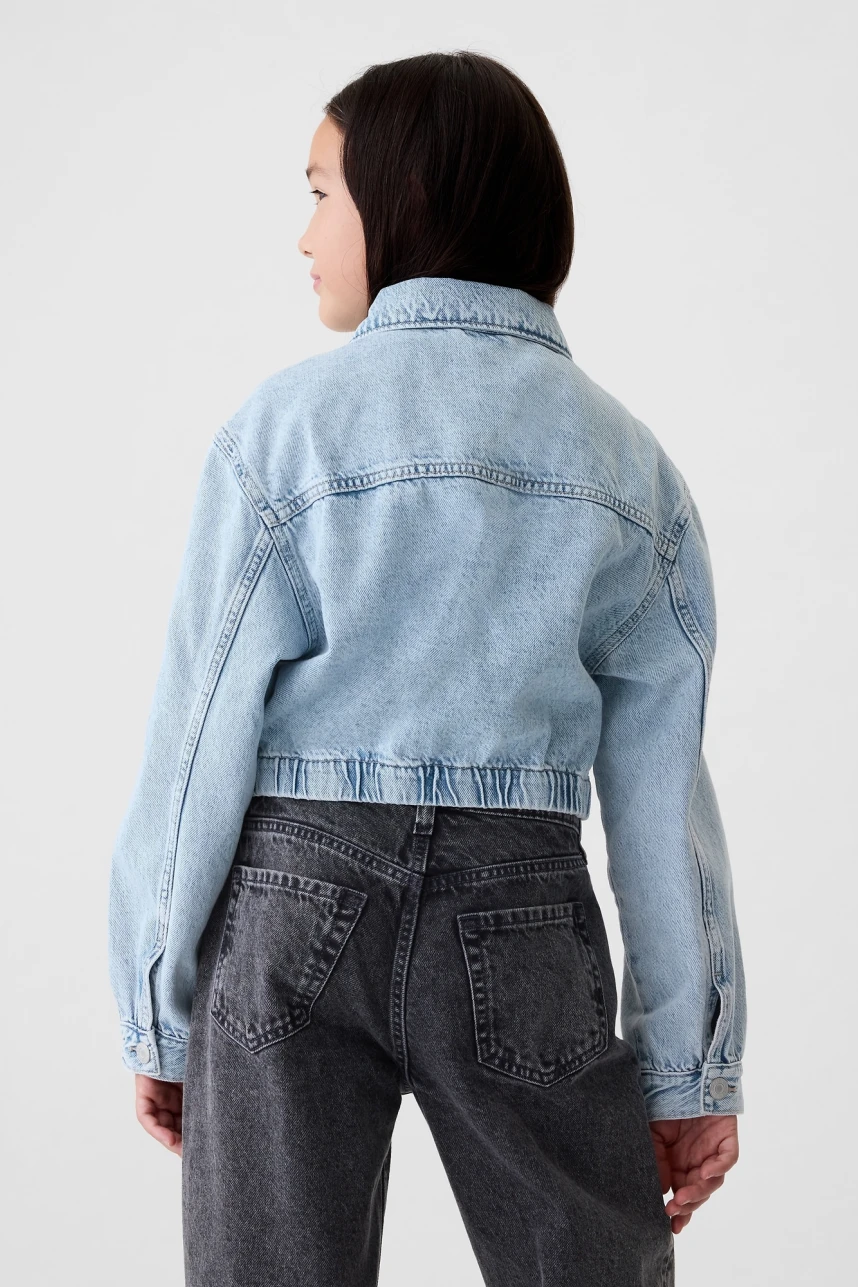 Campera Jean Niña Light Wash