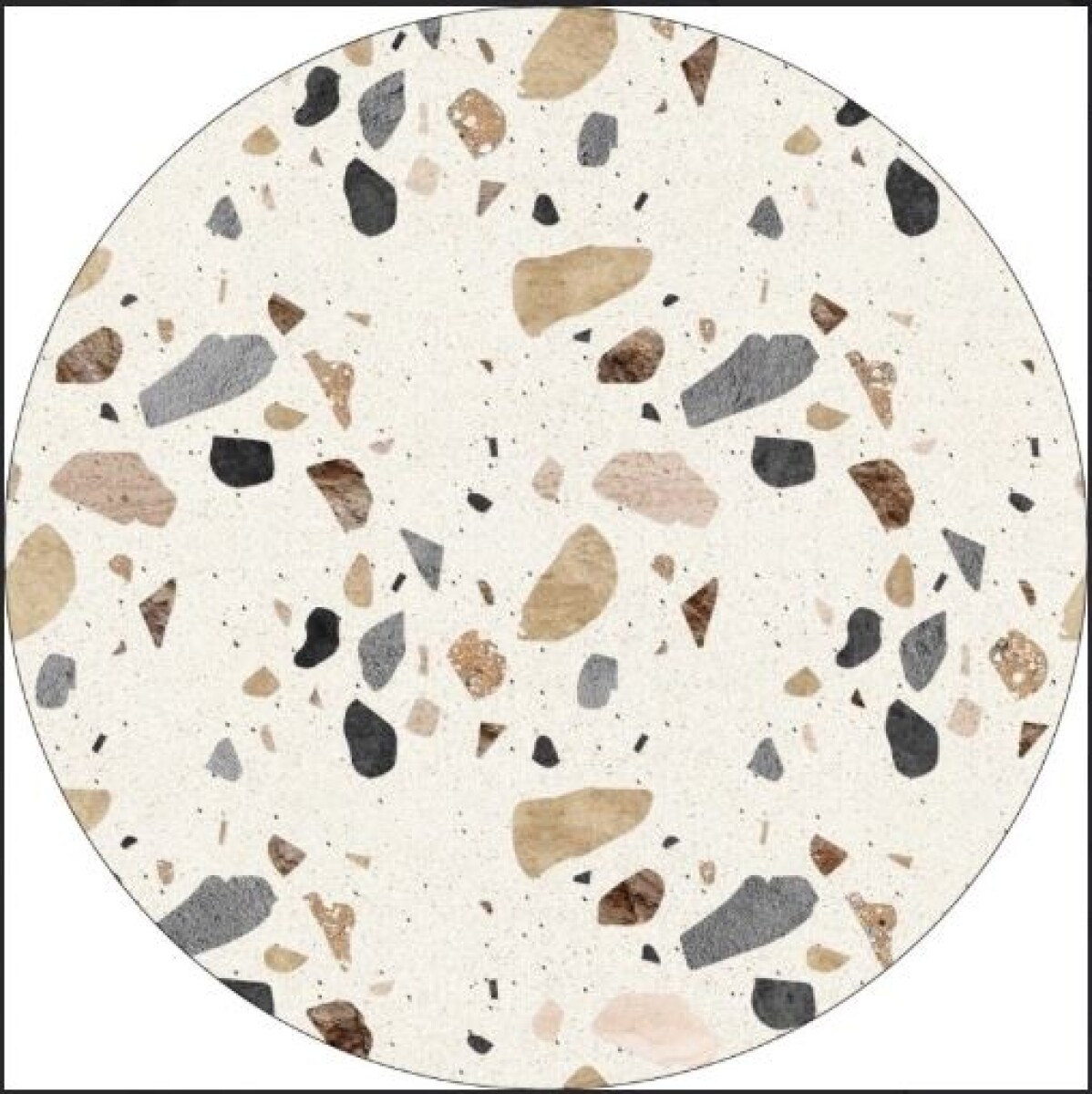 Individual Impermeable Circular Estampa - Terrazo 