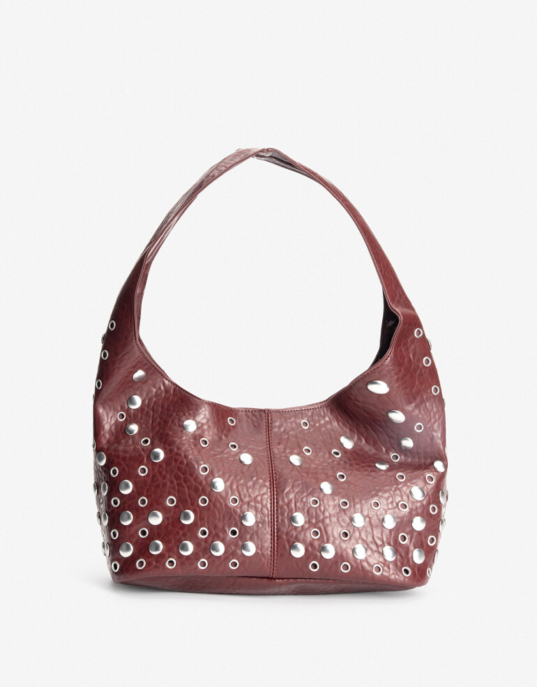 Saca Cartera Saca Burgundy Tachas - Rojo Burdeaux