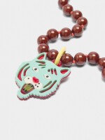 Collar De Cuentas Con Colgante Tigre multicolor