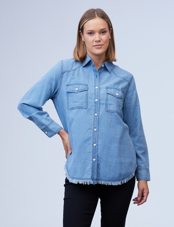 Camisa Tencel Lineas JEAN