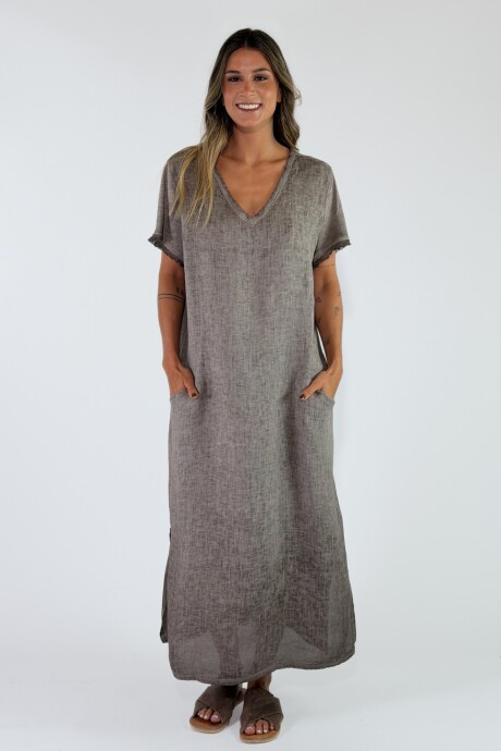 VESTIDO CAICOS Marron