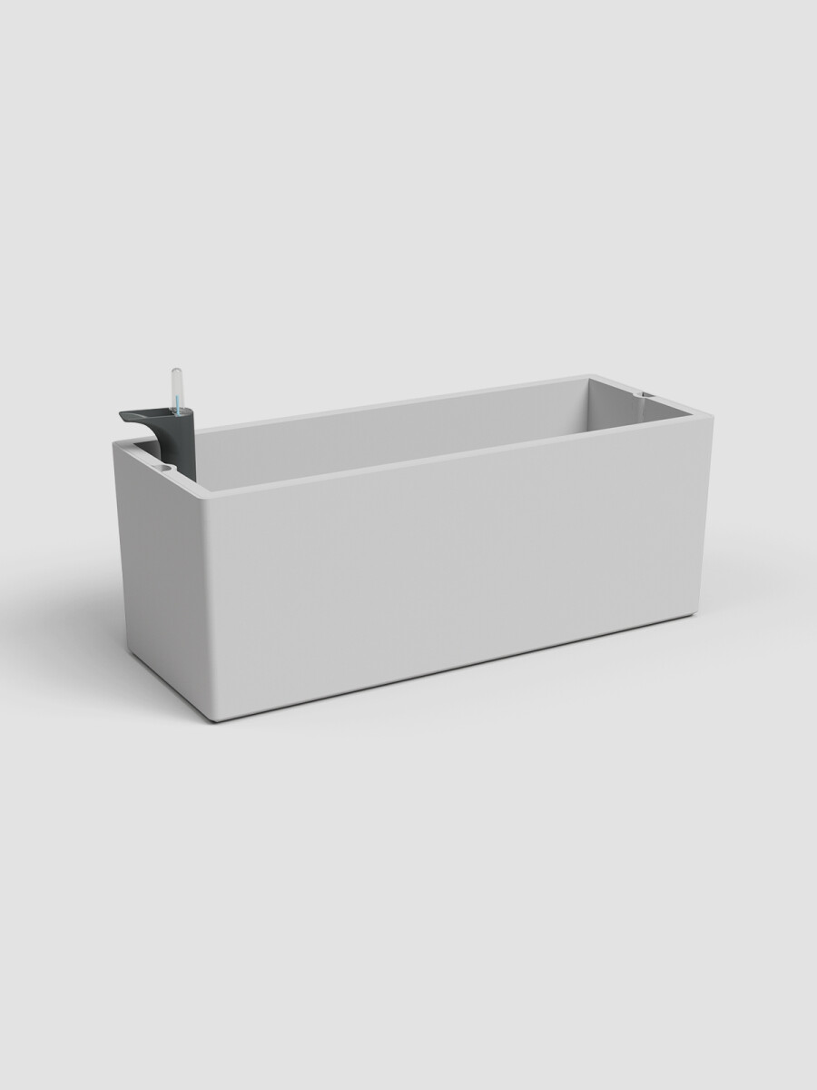 JARDINERA CON SISTEMA AUTO RIEGO RIMINI GRIS CLARO