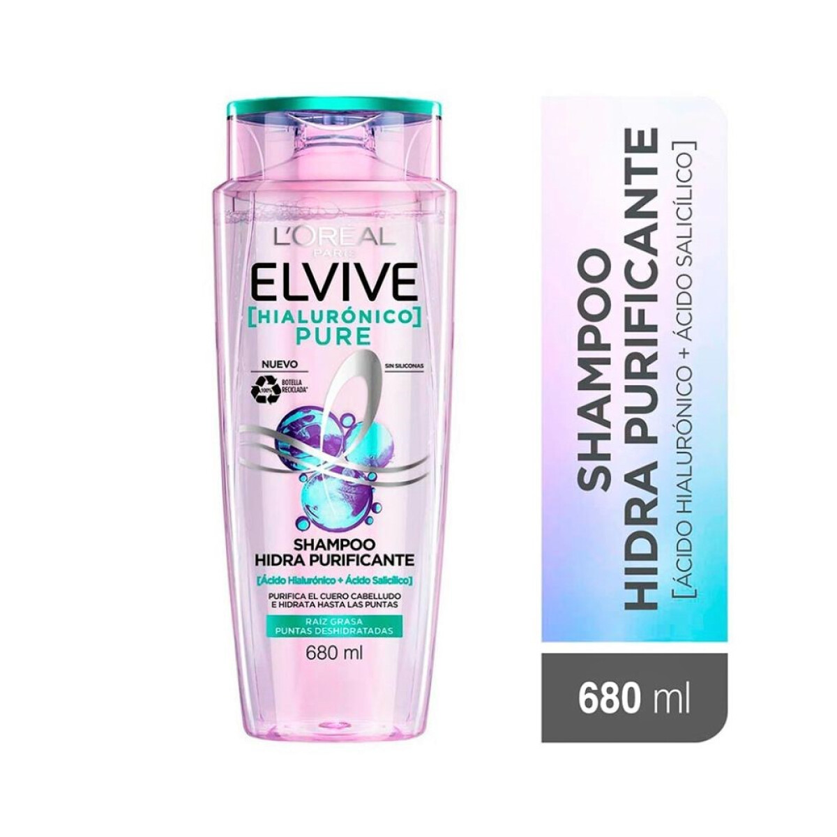 Shampoo L'Oréal Paris Elvive Hialurónico Pure 680ml 