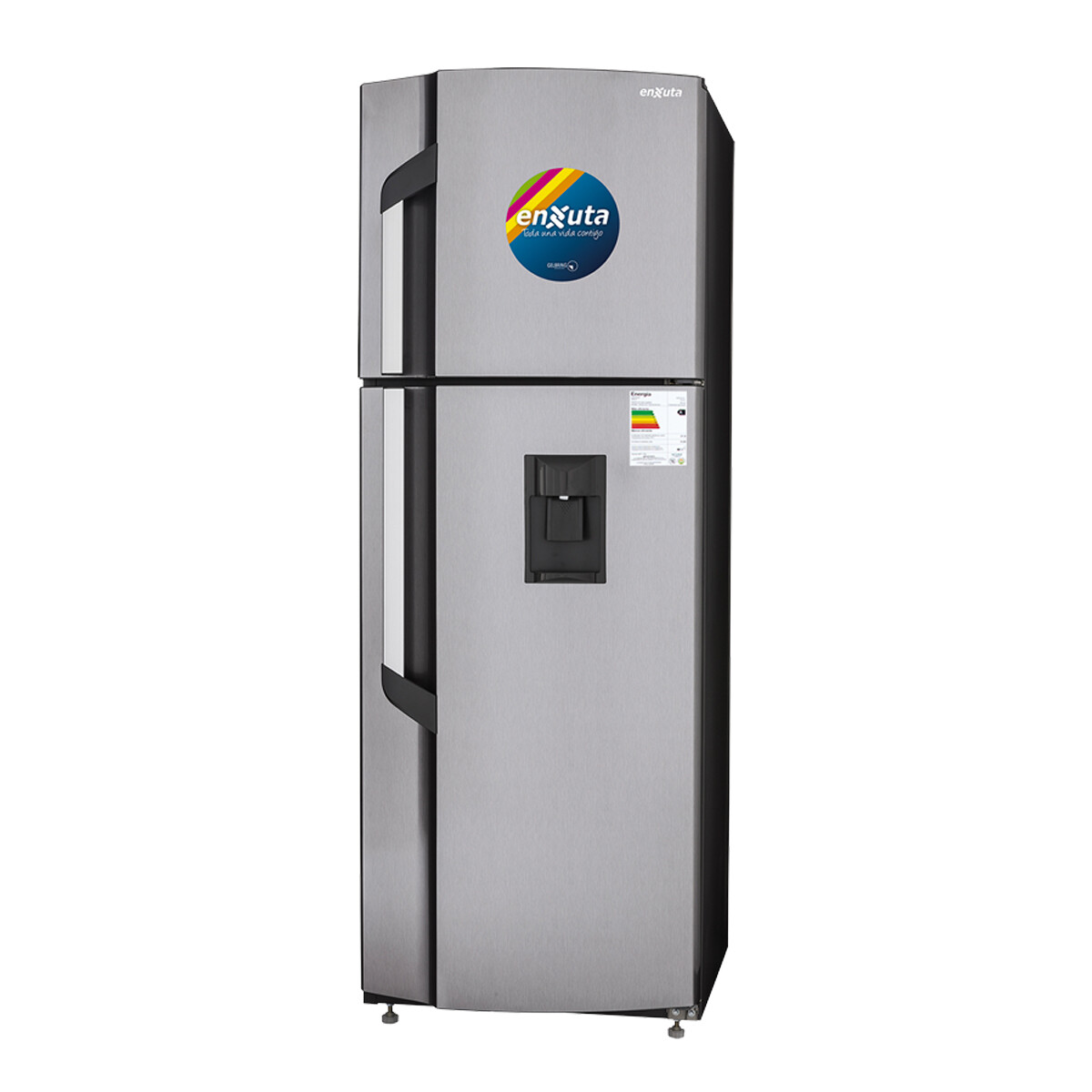 Heladera con Freezer Enxuta 275 L Frío Seco Water Dispenser - Gris Inox 