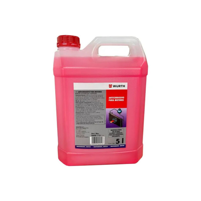 LIQUIDO REFRIGERANTE ANTICORROSIVO WURTH 5L Liquido Refrigerante Anticorrosivo Wurth 5l