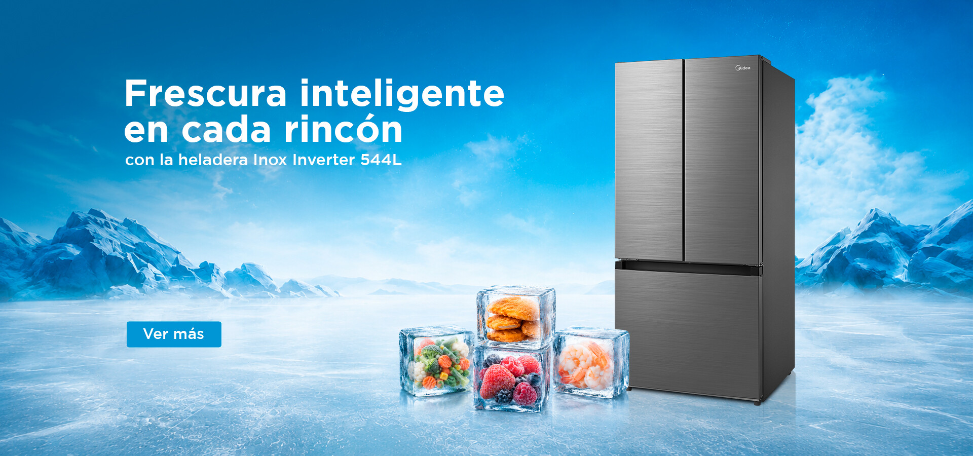 Heladera Inox Inverter 544L