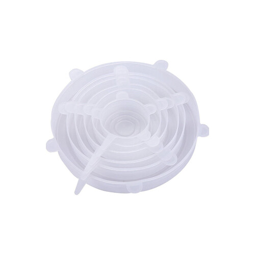 JGO 6PC TAPAS DE SILICONA TRANSPAR JGO 6PC TAPAS DE SILICONA TRANSPAR