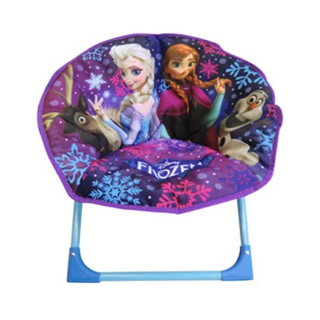 Silla plegable infantil metálica tipo honguito con estampado de personajes Frozen