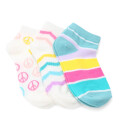 Medias de Niña MINI Miss Carol Media Peace pack X3 Ecru / Rayas