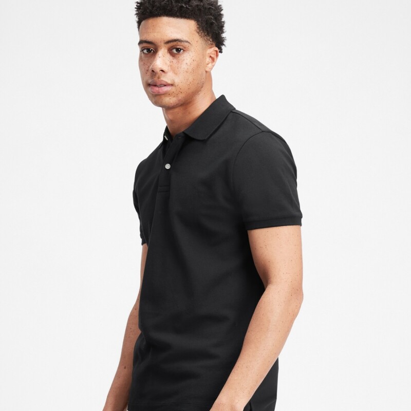 V-STRETCH PIQUE POLO - SOLID TRUE BLACK V2