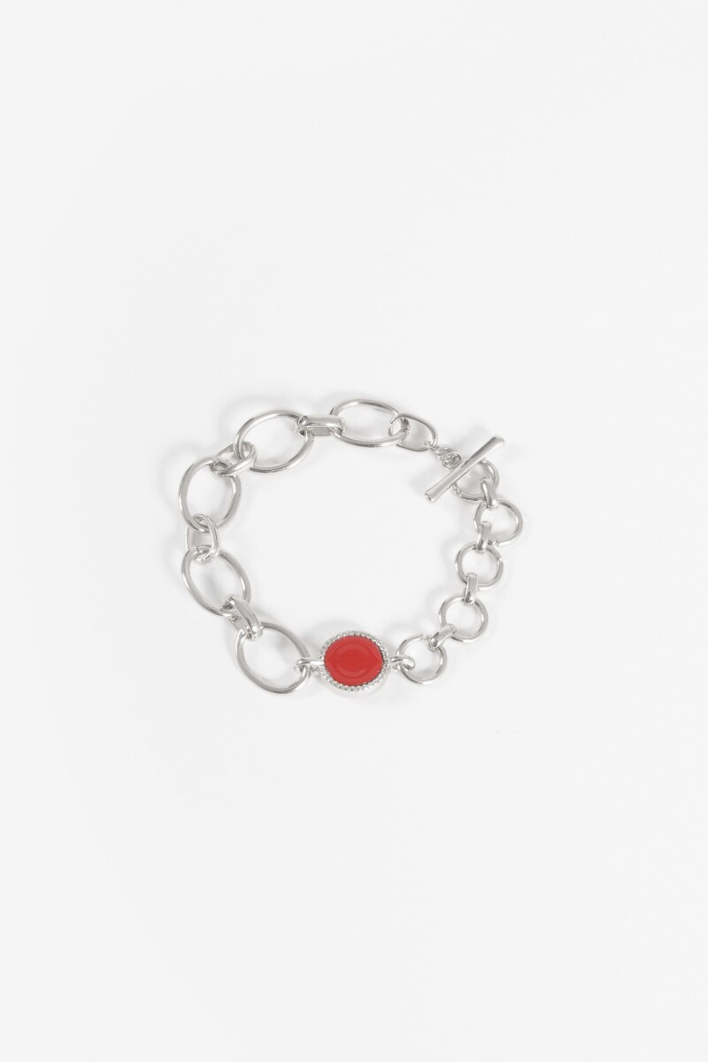 Pulsera eslabones plateado