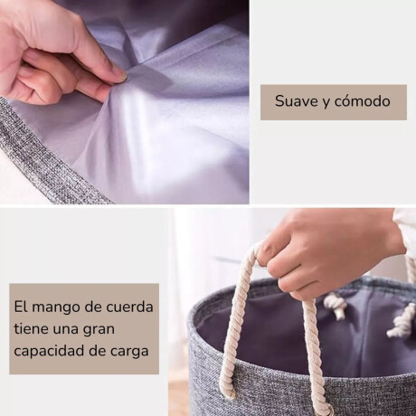 Bolsa Cesta Organizadora Plegable para Lavandería Hogar Home Gris Oscuro