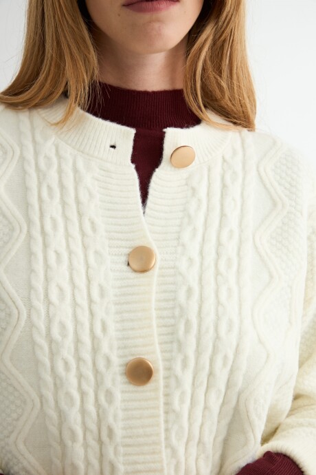 CARDIGAN PALMA CRUDO