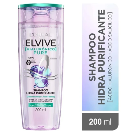 Shampoo L'Oréal Paris Elvive Hialurónico Pure 200ml Shampoo L'Oréal Paris Elvive Hialurónico Pure 200ml