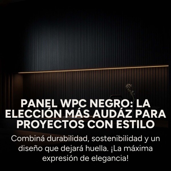 Pack x100 Wpc Simil Madera Wall Panel Lambrin 2.90m x 16.7cm Color Negro
