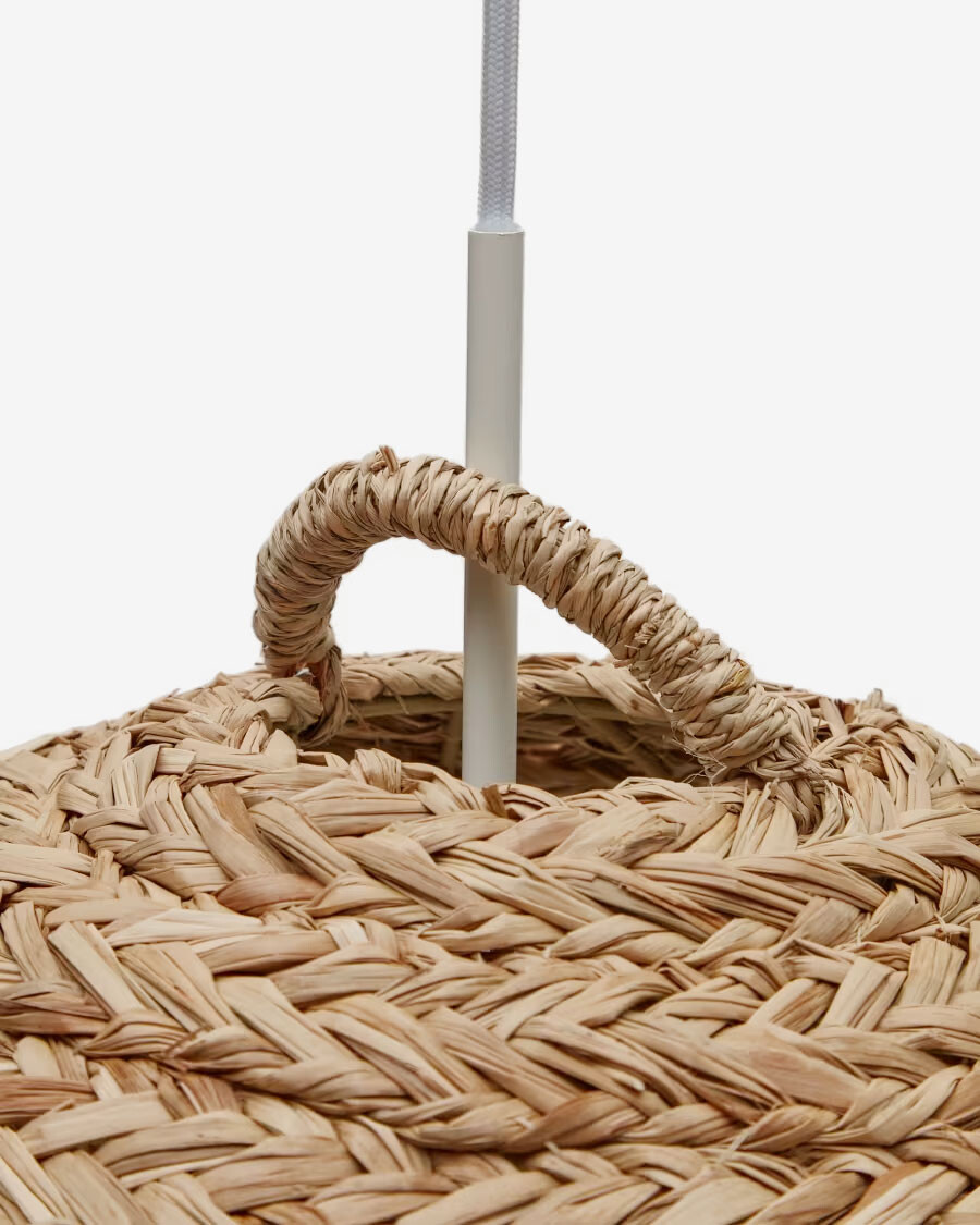 Pantalla para lámpara de techo Fonteta de fibras naturales con acabado natural Ø 60 cm Pantalla para lámpara de techo Fonteta de fibras naturales con acabado natural Ø 60 cm