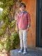 Sudadera Coral Con Bordado Granate