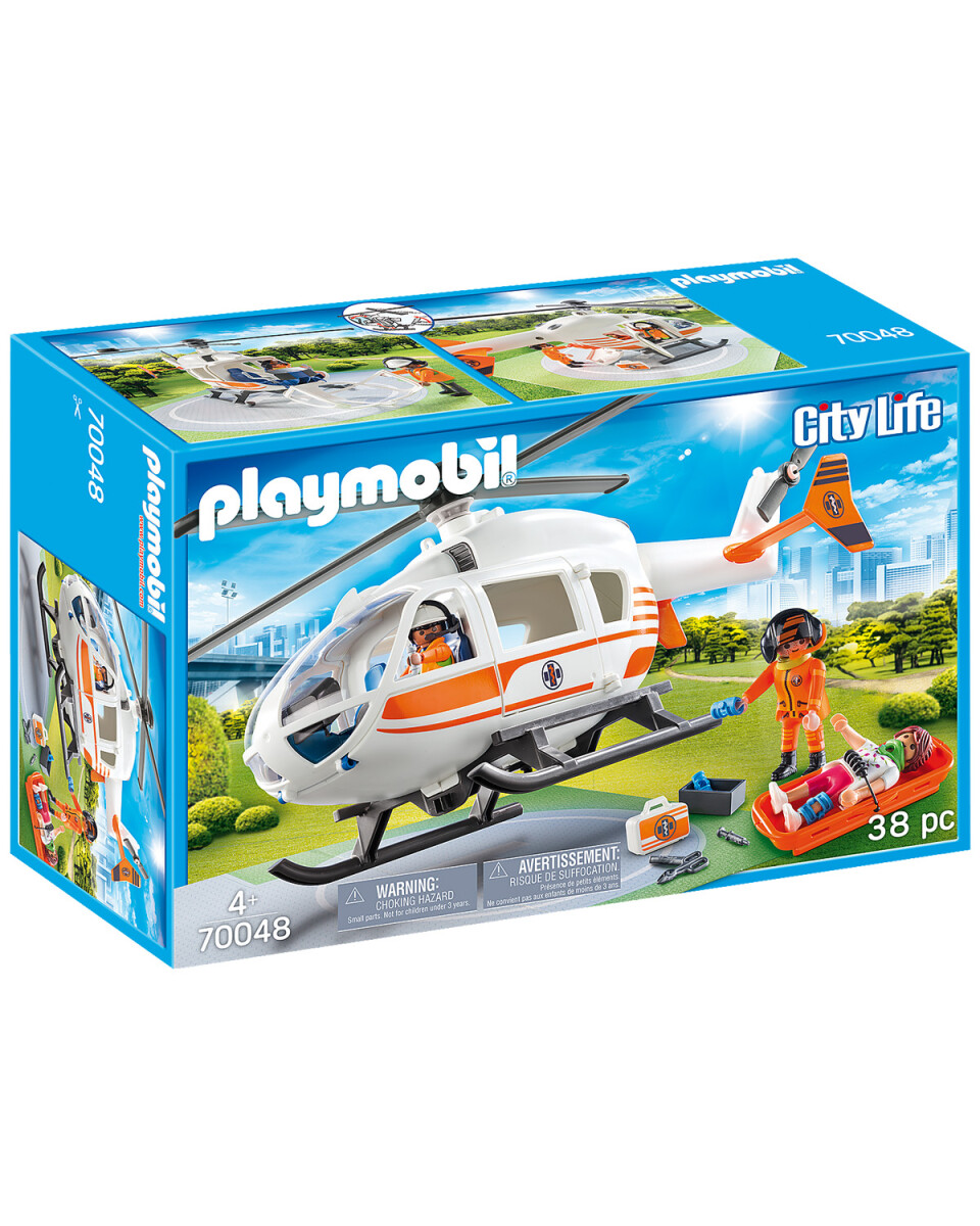 Playmobil City Life helicóptero de rescate 38 piezas 