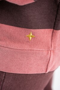 Sweater Polo Rayas Burdeos