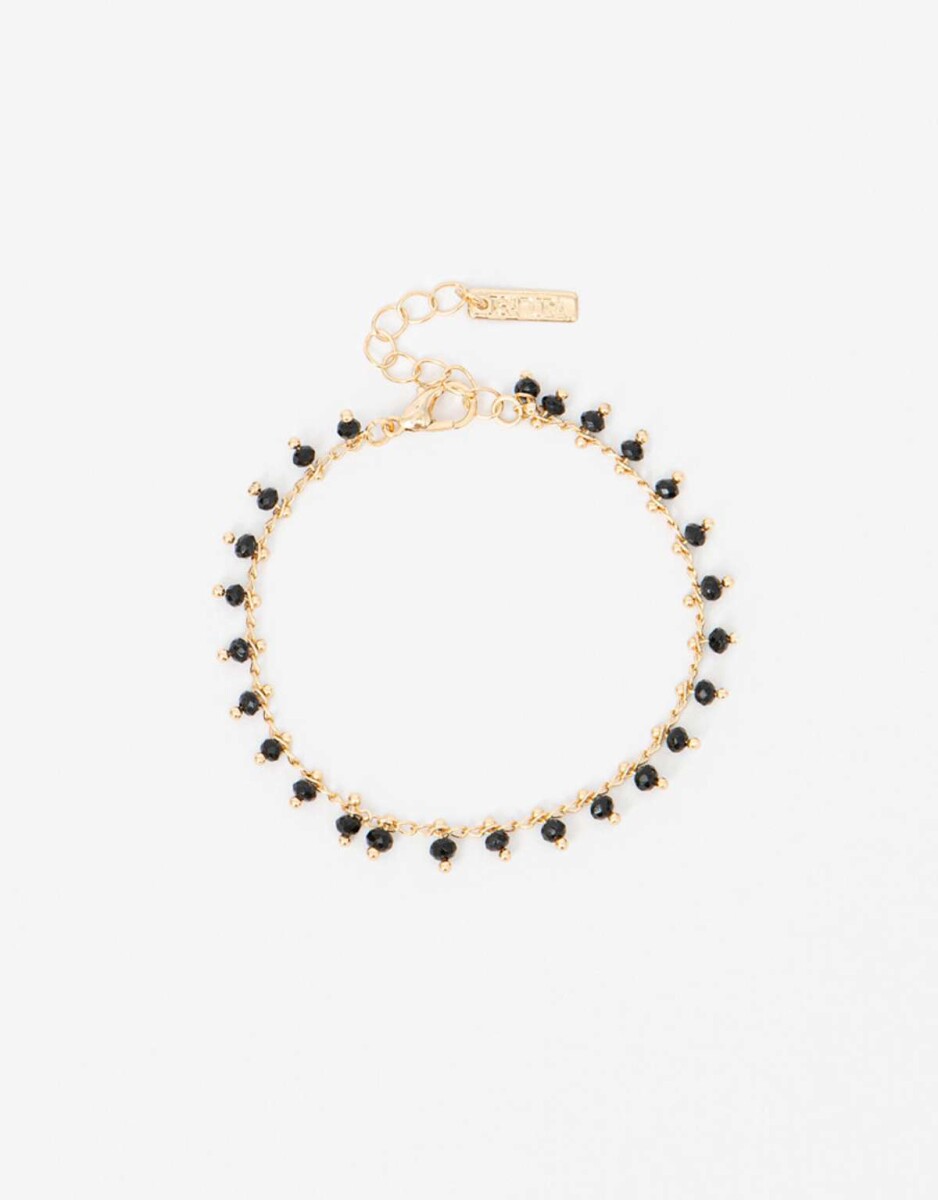 Pulsera Metal Y Beads - Dorado 