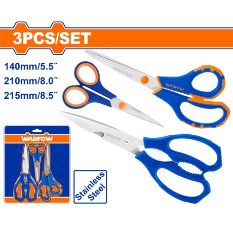 SET X3 TIJERAS 8.5" + 8" COCINA + 5.5" WADFOW WSX4603 001