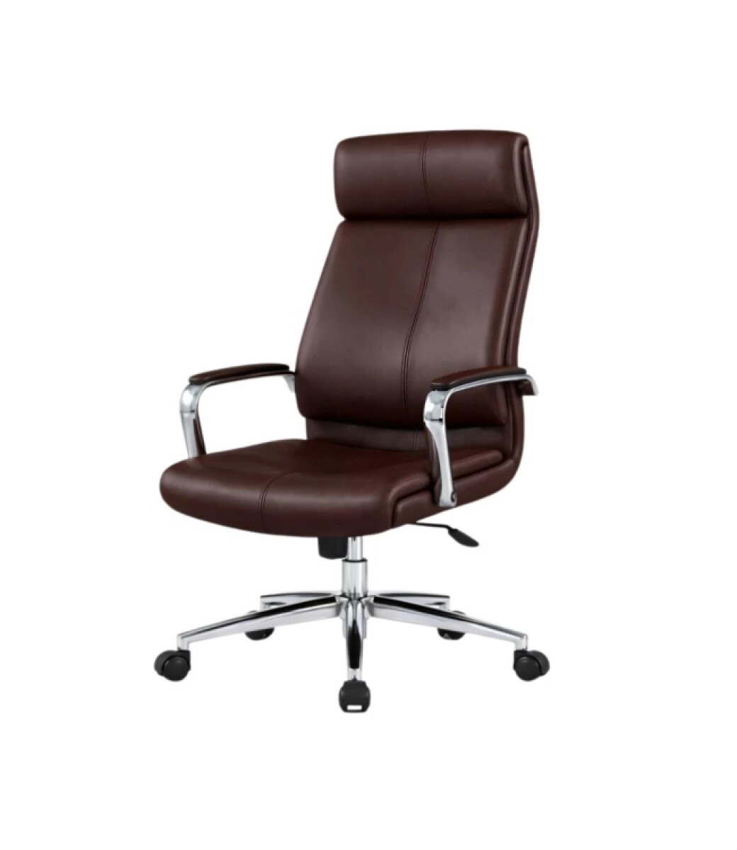Silla Escritorio Cromada Dell Marron Rt-719 
