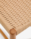 Taburete Analy respaldo madera maciza roble acabado tono natural y asiento cuerda 65cm FSC 100% Taburete Analy respaldo madera maciza roble acabado tono natural y asiento cuerda 65cm FSC 100%